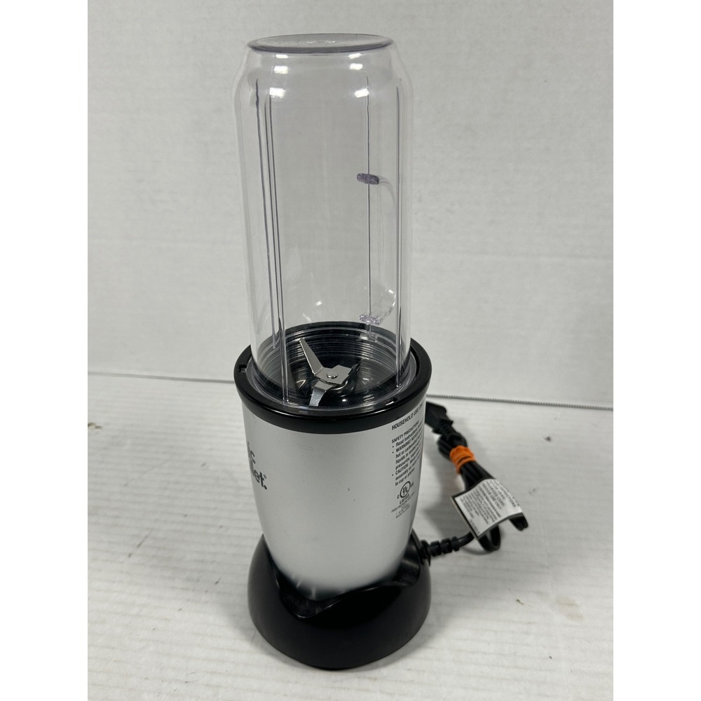 Magic Bullet Personal Blender Silver Black MB-WL076C-02 with Tall Handle Cup - Picture 7 of 12